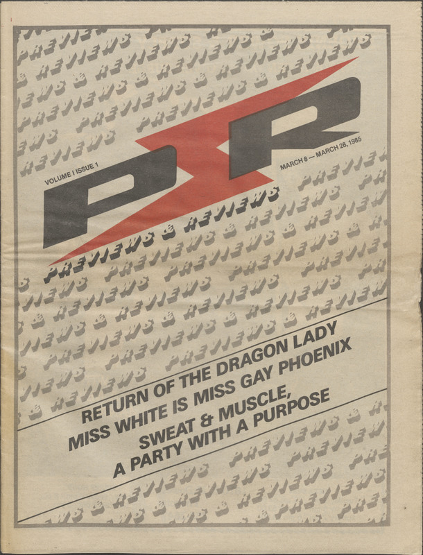 Previews and Reviews, Vol 1, Number 1, (March 8-28, 1985)